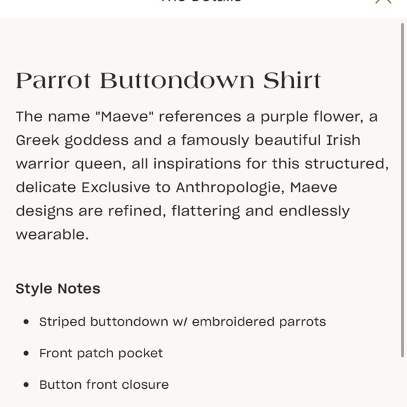 Anthropologie Maeve parrot sequin button down shirt xs/s - Picture 9 of 10